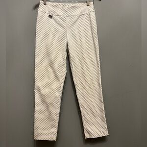 LISETTE White with Black Polka Dots Cropped Pants, size 4